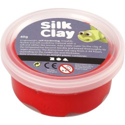 Silk Clay&reg;, r&oslash;d, 40 g/ 1 ds.