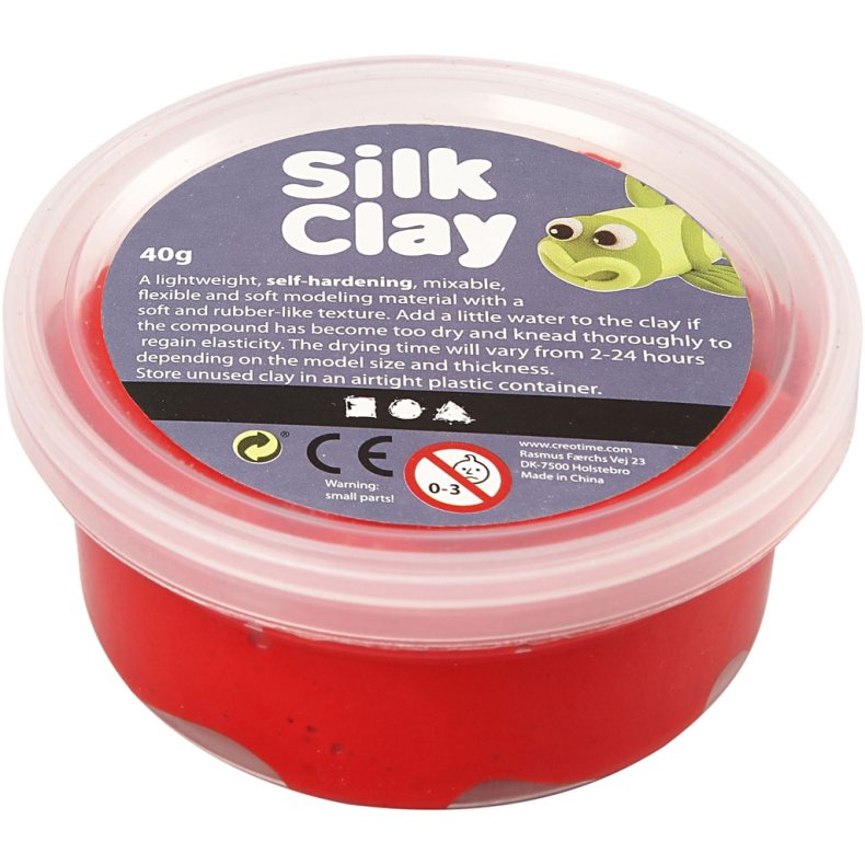 Silk Clay&reg;, r&oslash;d, 40g/ 1 ds.