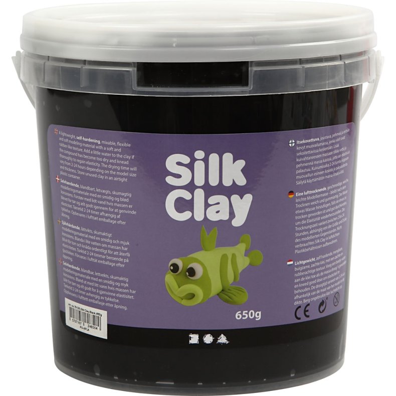 Silk Clay&reg;, sort, 650g/ 1 spand