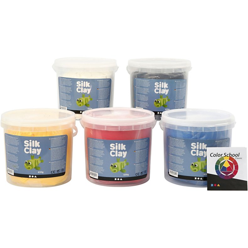 Silk Clay&reg;, prim&aelig;rfarver, 5x650g/ 1 pk.