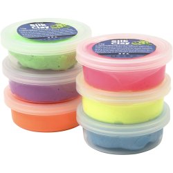 Silk Clay&reg;, neonfarver, 6x14 g/ 1 pk.