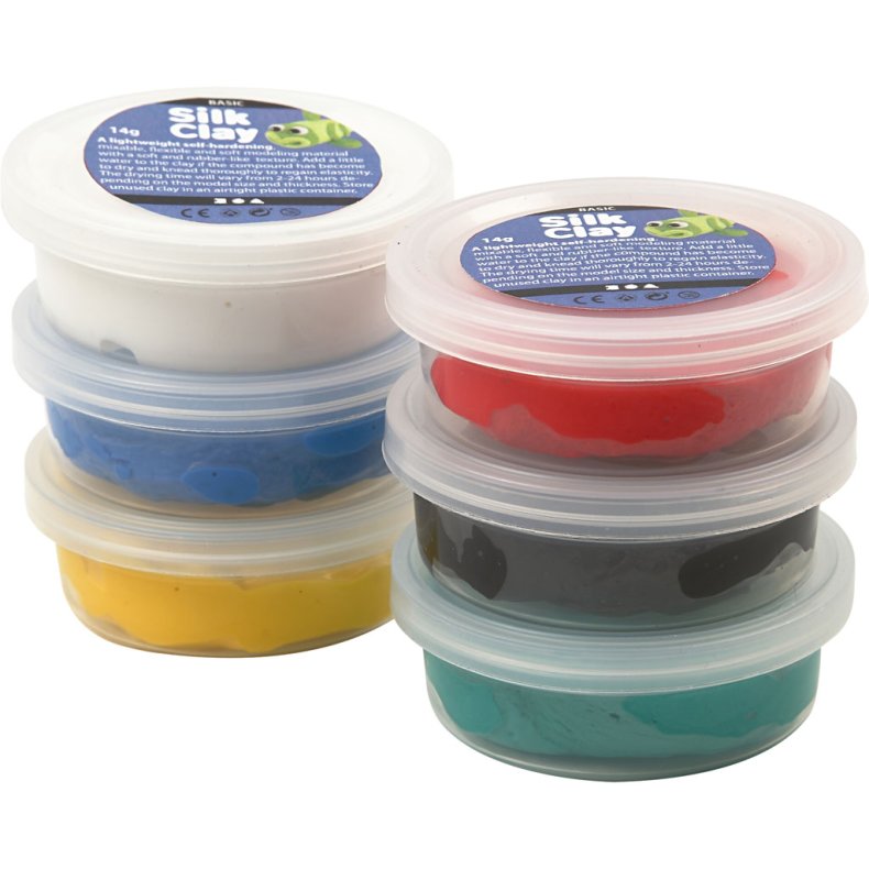 Silk Clay&reg;, standardfarver, 6x14g/ 1 pk.