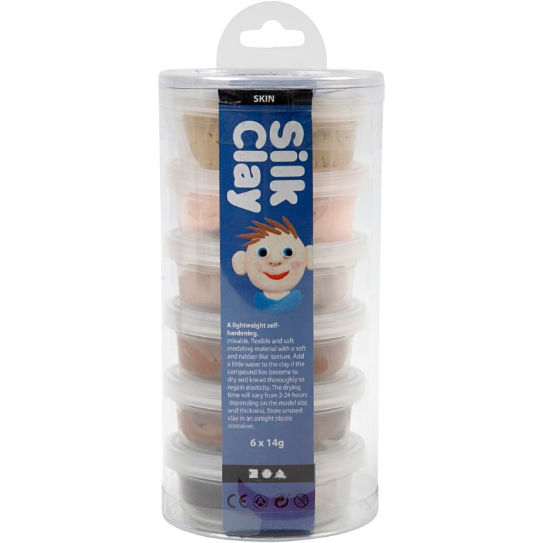 Silk Clay&reg;, skin colours, 6x14 g/ 1 pk.