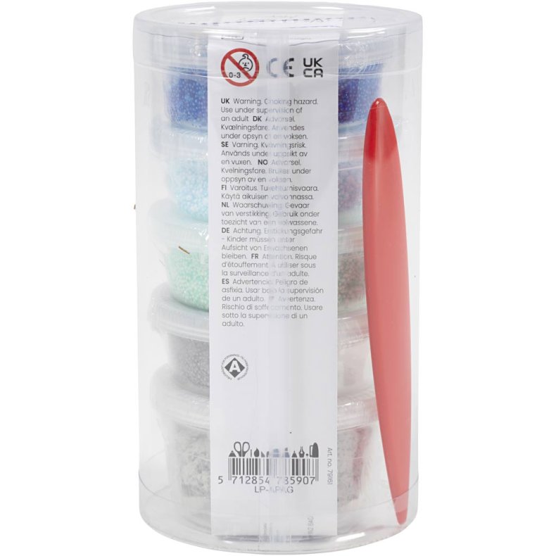 Stone Clay Mix, bl&aring;/gr&oslash;n harmoni, 1 pk.