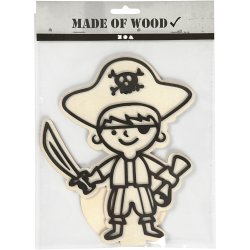 Dekorationsfigur, pirat, H: 19 cm, 1 stk.