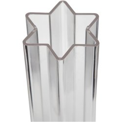 Lysst&oslash;beform, seks-stjerne, str. 220x55 mm, 1 stk.