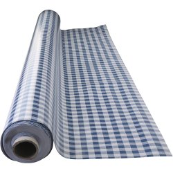 Voksdug, tern, B: 140 cm, bl&aring;, hvid, 20 m/ 1 rl.