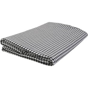 Bomuldsstof, tern 4x4 mm, B: 145 cm, sort, hvid, 5 m/ 1 pk.