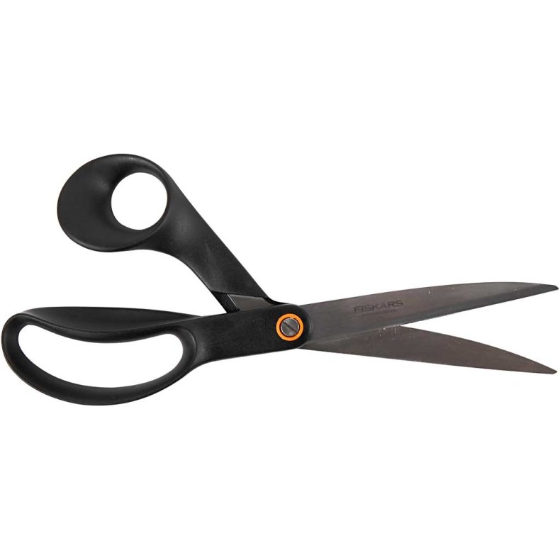 Fiskars Multi Universalsaks, L: 24 cm, h&oslash;jre, sort, 1 stk.