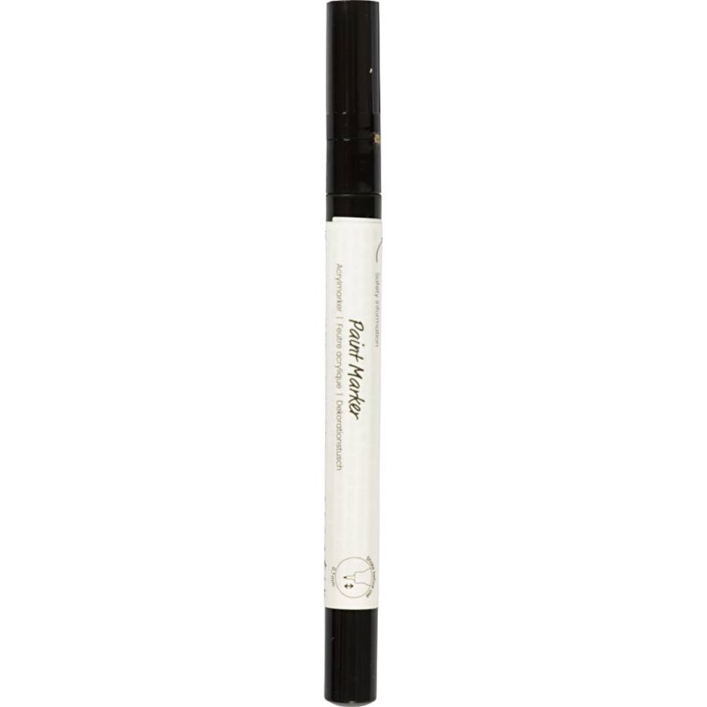Dekorationstusch, streg 0,7 mm, extra-fine, sort, 1 stk.