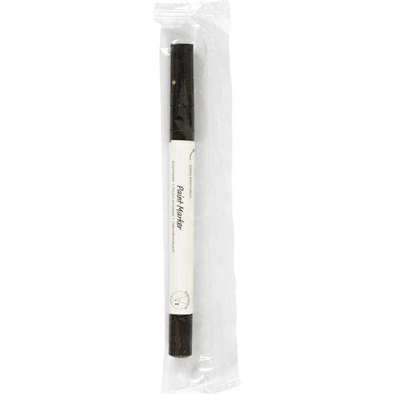 Dekorationstusch, streg 0,7 mm, extra-fine, sort, 1 stk.