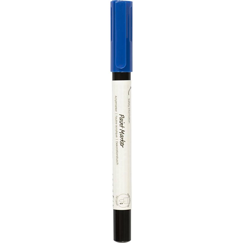 Dekorationstusch, streg 0,9-1,3 mm, bl&aring;, 1 stk.