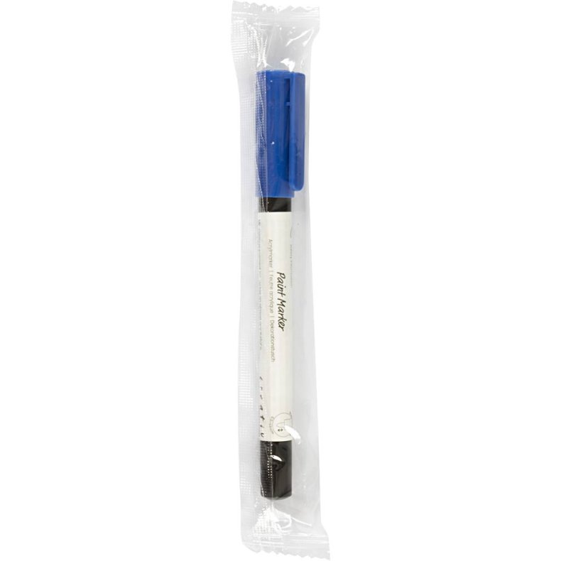 Dekorationstusch, streg 0,9-1,3 mm, bl&aring;, 1 stk.