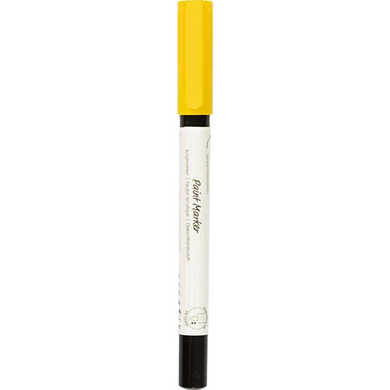 Dekorationstusch, streg 0,9-1,3 mm, gul, 1 stk.