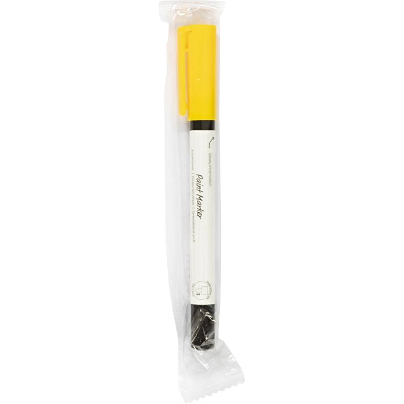 Dekorationstusch, streg 0,9-1,3 mm, gul, 1 stk.