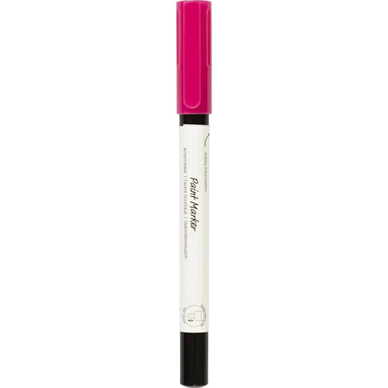 Dekorationstusch, streg 0,9-1,3 mm, pink, 1 stk.