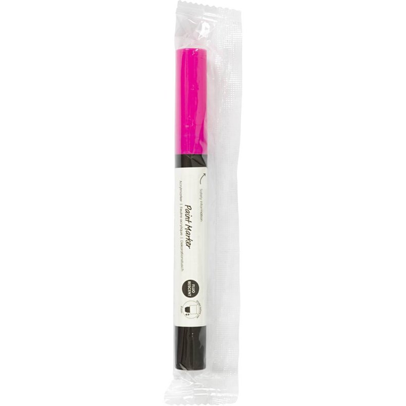 Dekorationstusch, streg 8 mm, fluorescerende pink, 1 stk.