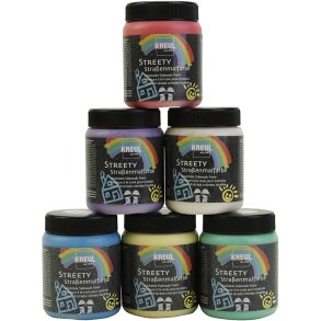 Gadekridt Maling, 6x200 ml/ 1 pk.