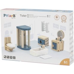 VIGA Dukkehus m&oslash;bler, badev&aelig;relse, str. 2x2x7,5 cm, 7 dele/ 1 s&aelig;t