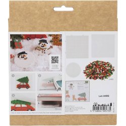 DIY Kit NABBI BioBeads , Julebil, rensdyr, snemand, nisse og gave, 1 pk.