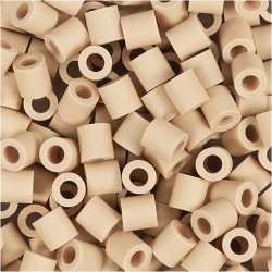 NABBI BioBeads R&oslash;rperler, str. 5x5 mm, hulstr. 2.5 mm, medium, creme, 1000 stk./ 1 pk.