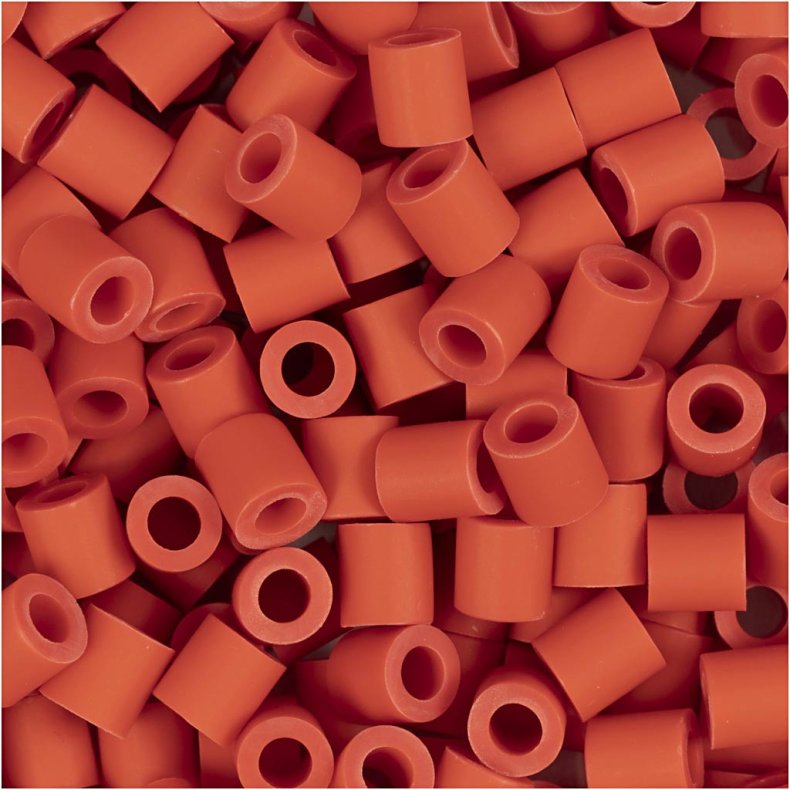 NABBI BioBeads R&oslash;rperler, str. 5x5 mm, hulstr. 2,5 mm, medium, lys r&oslash;d, 1000 stk./ 1 pk.