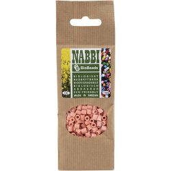 NABBI BioBeads R&oslash;rperler, str. 5x5 mm, hulstr. 2,5 mm, medium, salmon (051), 1000 stk./ 1 pk.