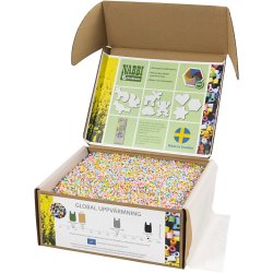 NABBI BioBeads R&oslash;rperler, str. 5x5 cm, medium, pastelfarver, 55000 stk./ 1 pk.