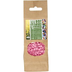 NABBI BioBeads R&oslash;rperler, str. 5x5 mm, hulstr. 2.5 mm, medium, rosa, 1000 stk./ 1 pk.