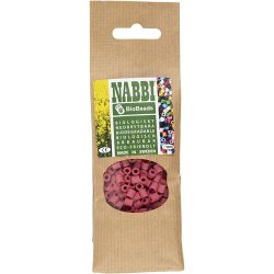 NABBI BioBeads R&oslash;rperler, str. 5x5 mm, hulstr. 2.5 mm, medium, r&oslash;d, 1000 stk./ 1 pk.
