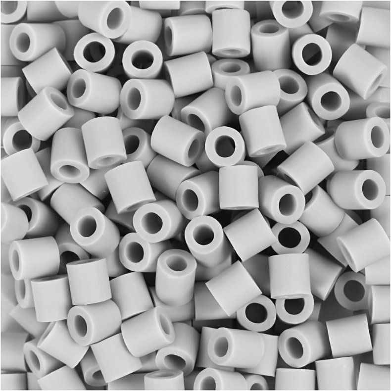 NABBI BioBeads R&oslash;rperler, str. 5x5 mm, hulstr. 2.5 mm, medium, gr&aring;, 3000 stk./ 1 pk.