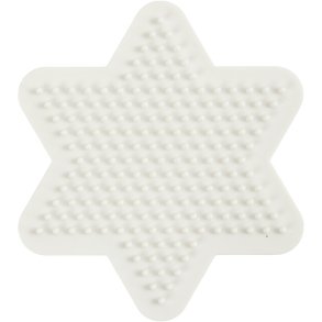 NABBI BioBeads Perleplade, stjerne, str. 9,8x9,8 cm, medium, 1 stk.