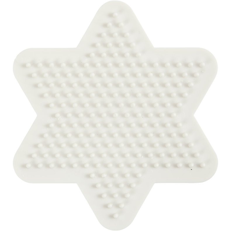 NABBI BioBeads Perleplade, stjerne, str. 9,8x9,8 cm, medium, 1 stk.