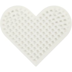 NABBI BioBeads Perleplade, lille hjerte, str. 7x8,5 cm, medium, 1 stk.