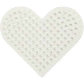 NABBI BioBeads Perleplade, lille hjerte, str. 7x8,5 cm, medium, 1 stk.