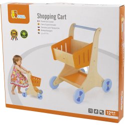 VIGA Indk&oslash;bsvogn i Tr&aelig;, str. 48x30x41,5 cm, 1 stk.