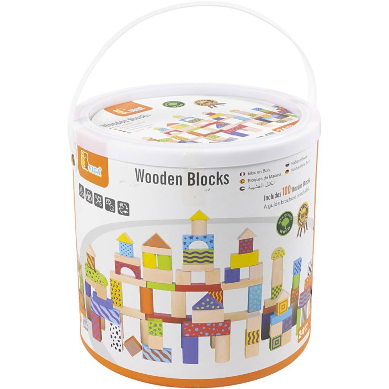 VIGA Tr&aelig;klodser, str. 3 cm, 200 dele/ 1 pk.