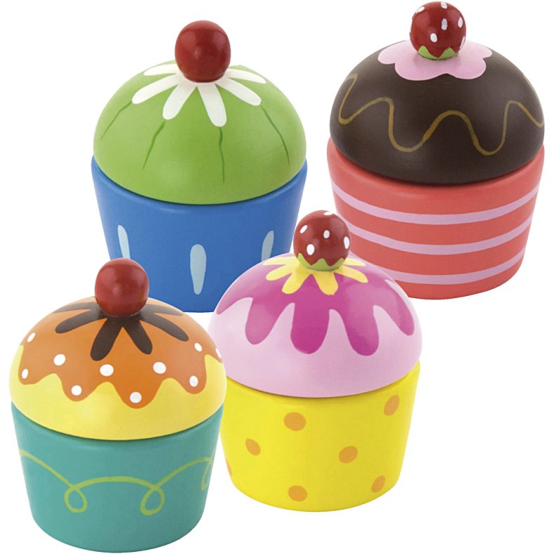 VIGA Cupcakes, str. 4x5,5 cm, 4dele/ 1 pk.