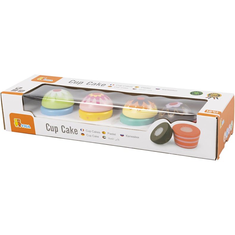 VIGA Cupcakes, str. 4x5,5 cm, 4 dele/ 1 pk.