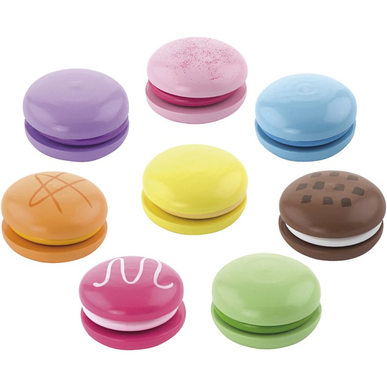 VIGA Macarons i tr&aelig;, str. 4.5 cm, 8stk./ 1 pk.