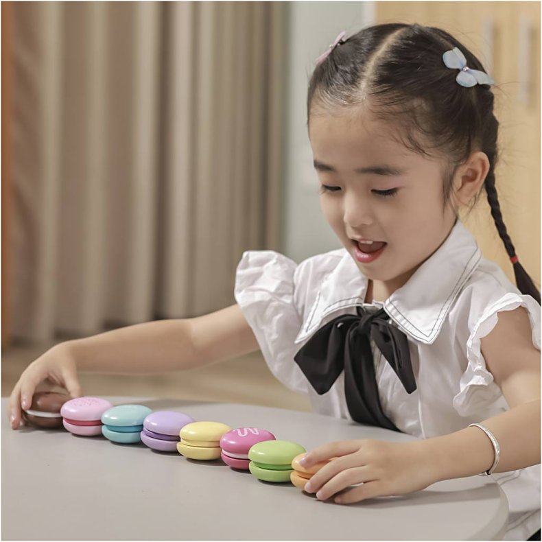 VIGA Macarons i tr&aelig;, str. 4,5 cm, 8 stk./ 1 pk.