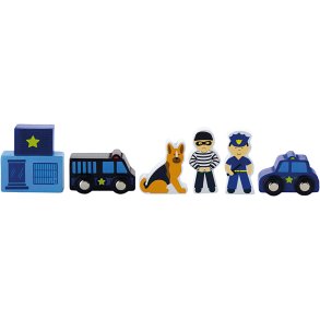 VIGA Togbanetilbehør, Politi, 6 dele/ 1 sæt