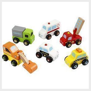 VIGA Minibiler, str. 7-9 cm, 6 dele/ 1 pk.