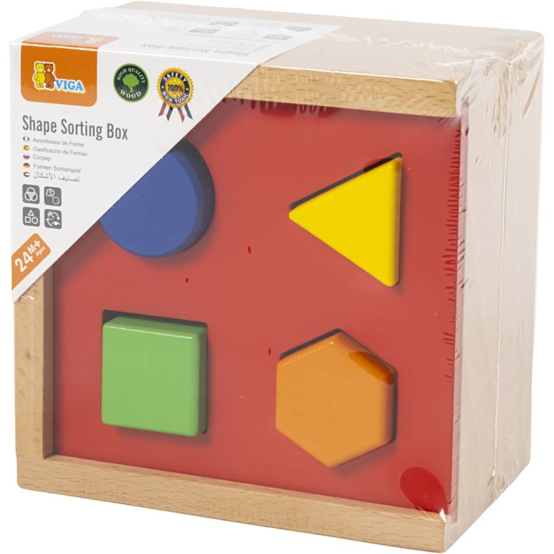 VIGA Puttekasse i tr&aelig;, str. 13x13x8 cm, 1 stk.