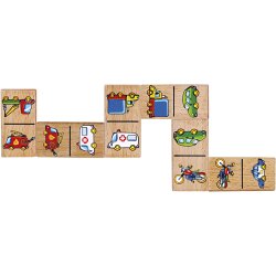 VIGA Domino til B&oslash;rn, k&oslash;ret&oslash;jer, 28 brikker, 1 stk.