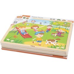 VIGA Tr&aelig;puslespil, &Aring;rstider, str. 22,5x30 cm, 4x24 brikker, 4 stk./ 1 pk.