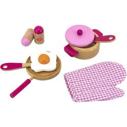 VIGA Grydes&aelig;t i Tr&aelig;, Farve kan variere, 6 dele/ 1 pk.