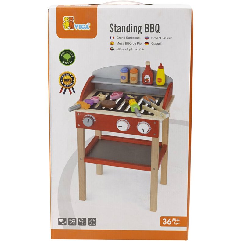 VIGA Grill i Tr&aelig;, str. 39x60x26 cm, 1 stk.