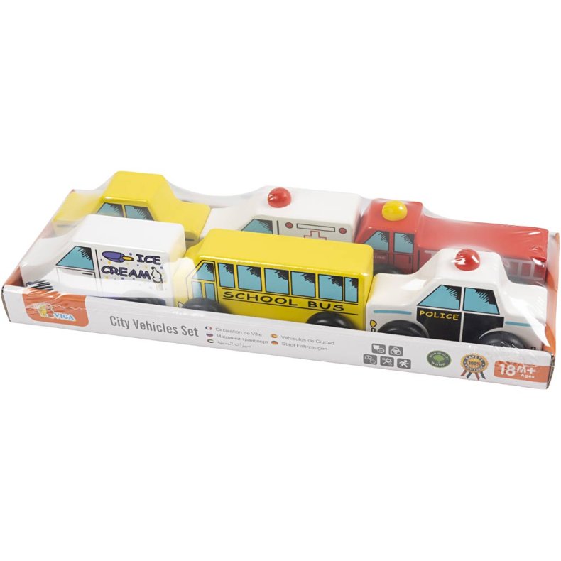 VIGA Minibiler, erhvervsk&oslash;ret&oslash;jer, str. 7-9 cm, 6 dele/ 1 s&aelig;t