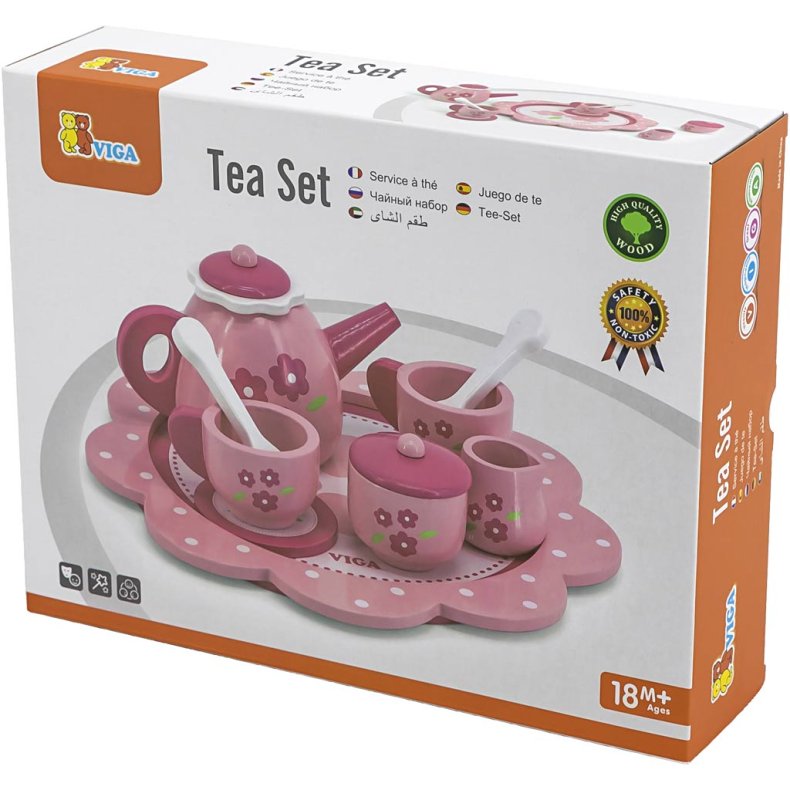 VIGA Te-s&aelig;t, H: 9,5 cm, diam. 24 cm, 9 dele/ 1 pk.